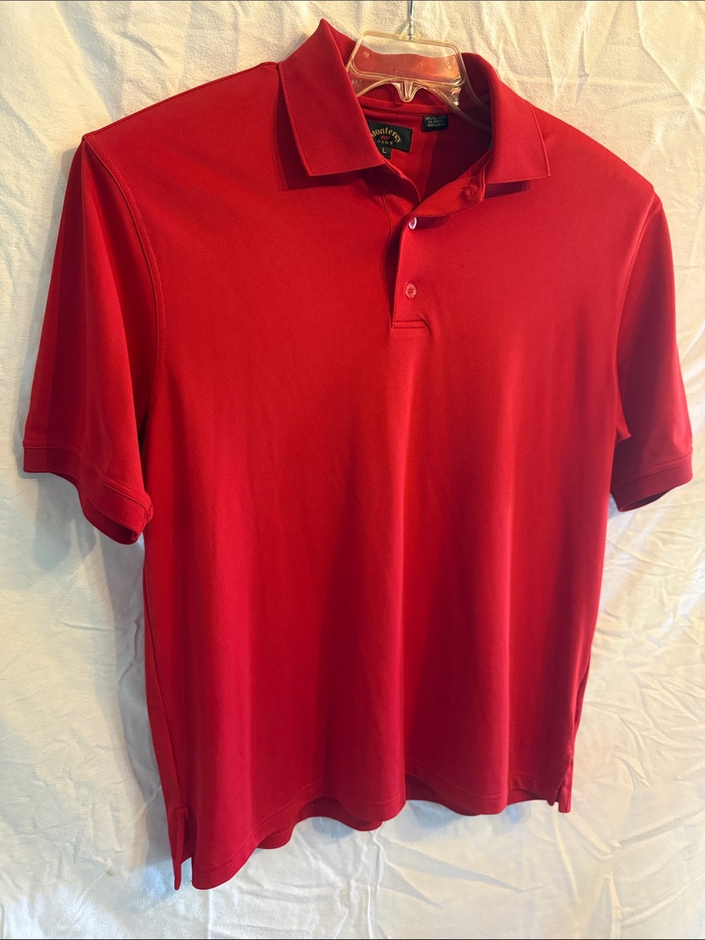 Men's Red Polo Shirt by Monterey Club - Classic Short Sleeve